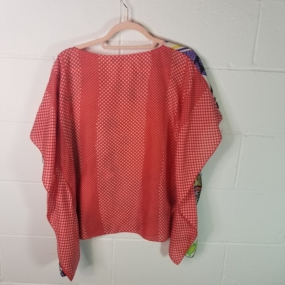 Cabi multicolor floral kimono silk top - Picture 3 of 8